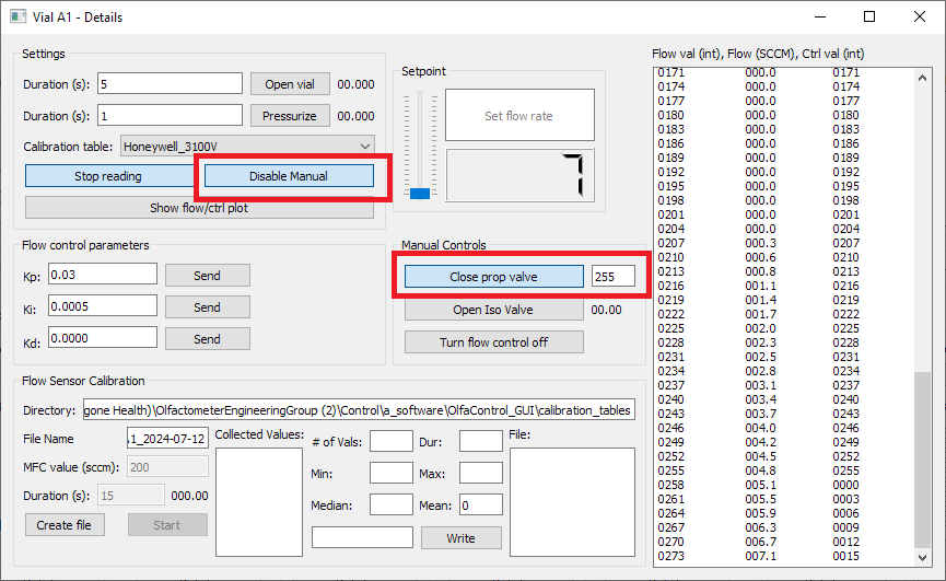 flow_calibration_software_open_pvalve